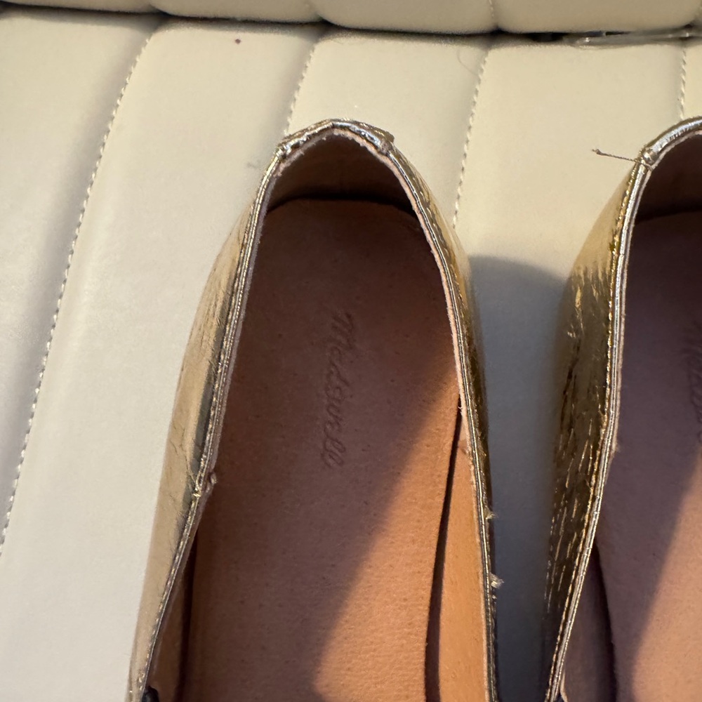 Madewell Gold Metallic Mary Jane Flats - Picture 4 of 7